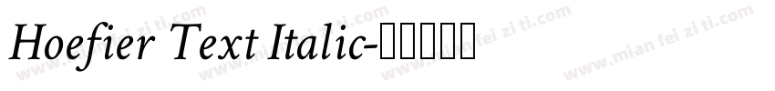 Hoefier Text Italic字体转换